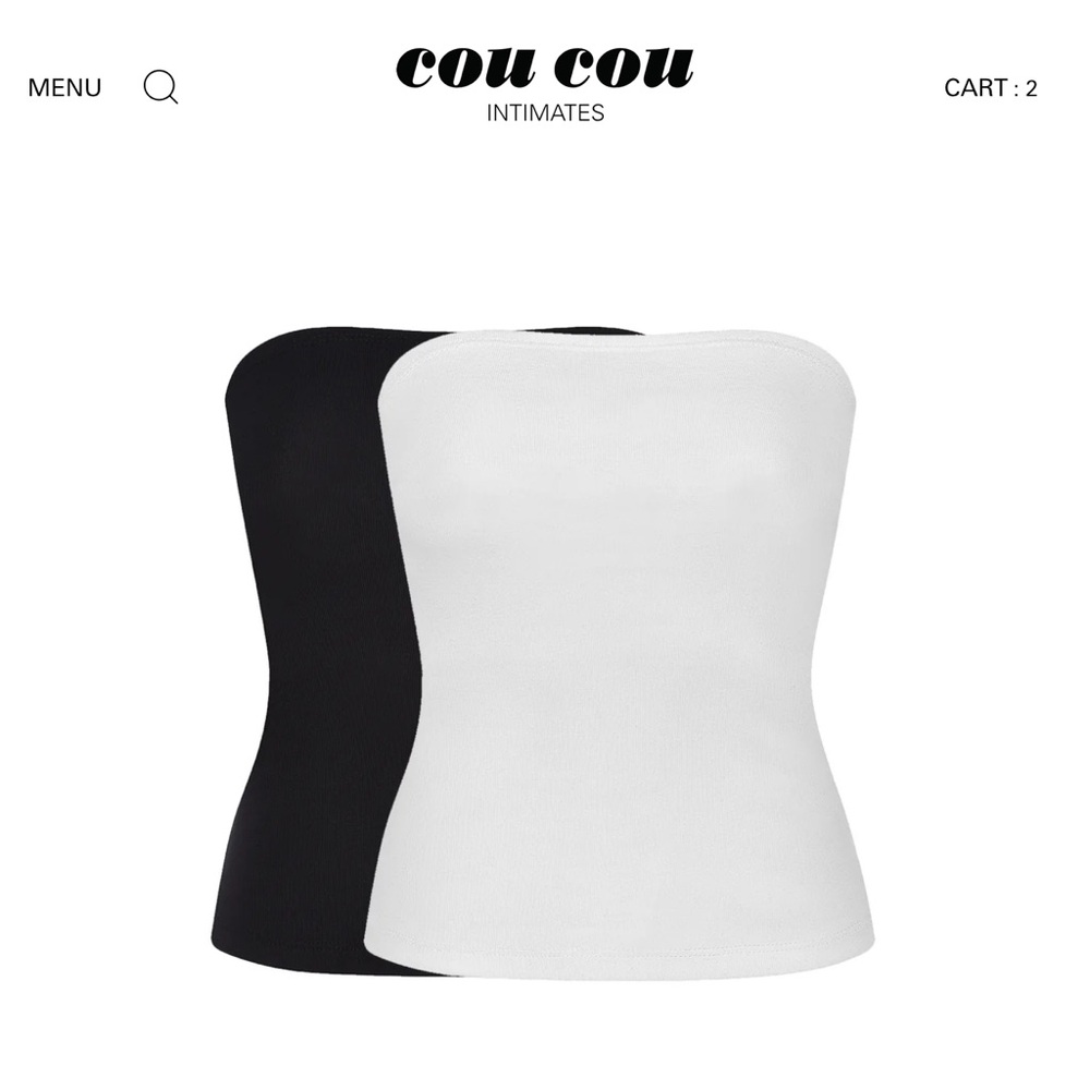 COUCOU INTIMATES The Tube Top: 2 Pack Multi Cotton Jersey